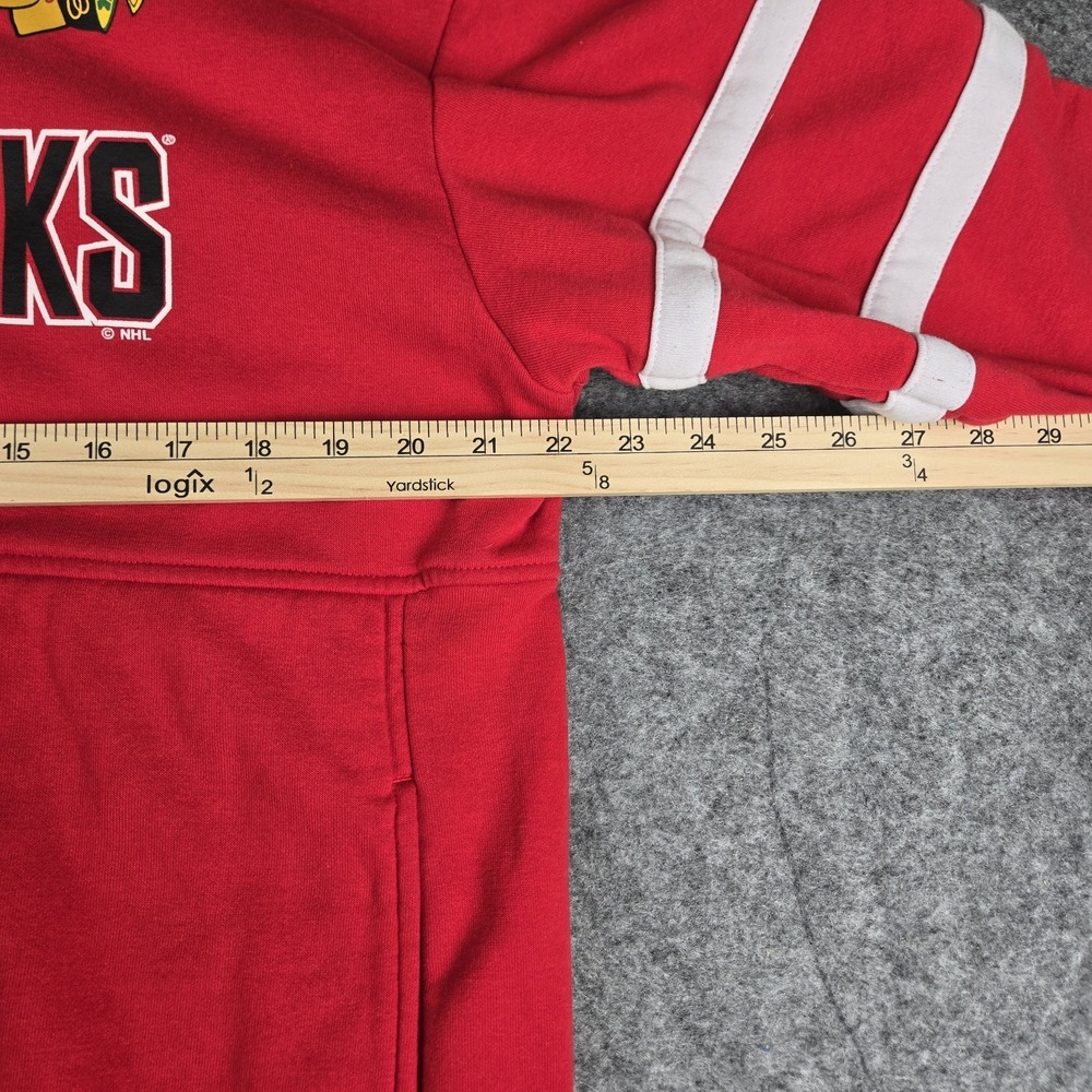 NHL Chicago Blackhawks Lace Up Pullover Hoodie Men's Large Hockey Conner Bedard - Picture 5 of 9